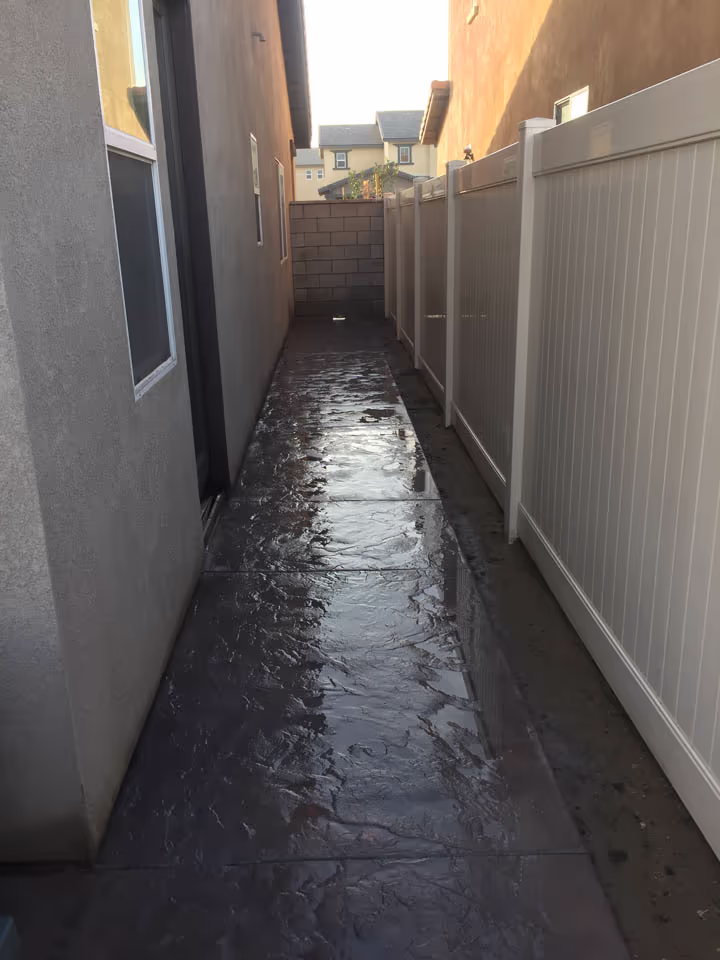 Residential Stamped Concrete Walkway and Slab Project — photo 2